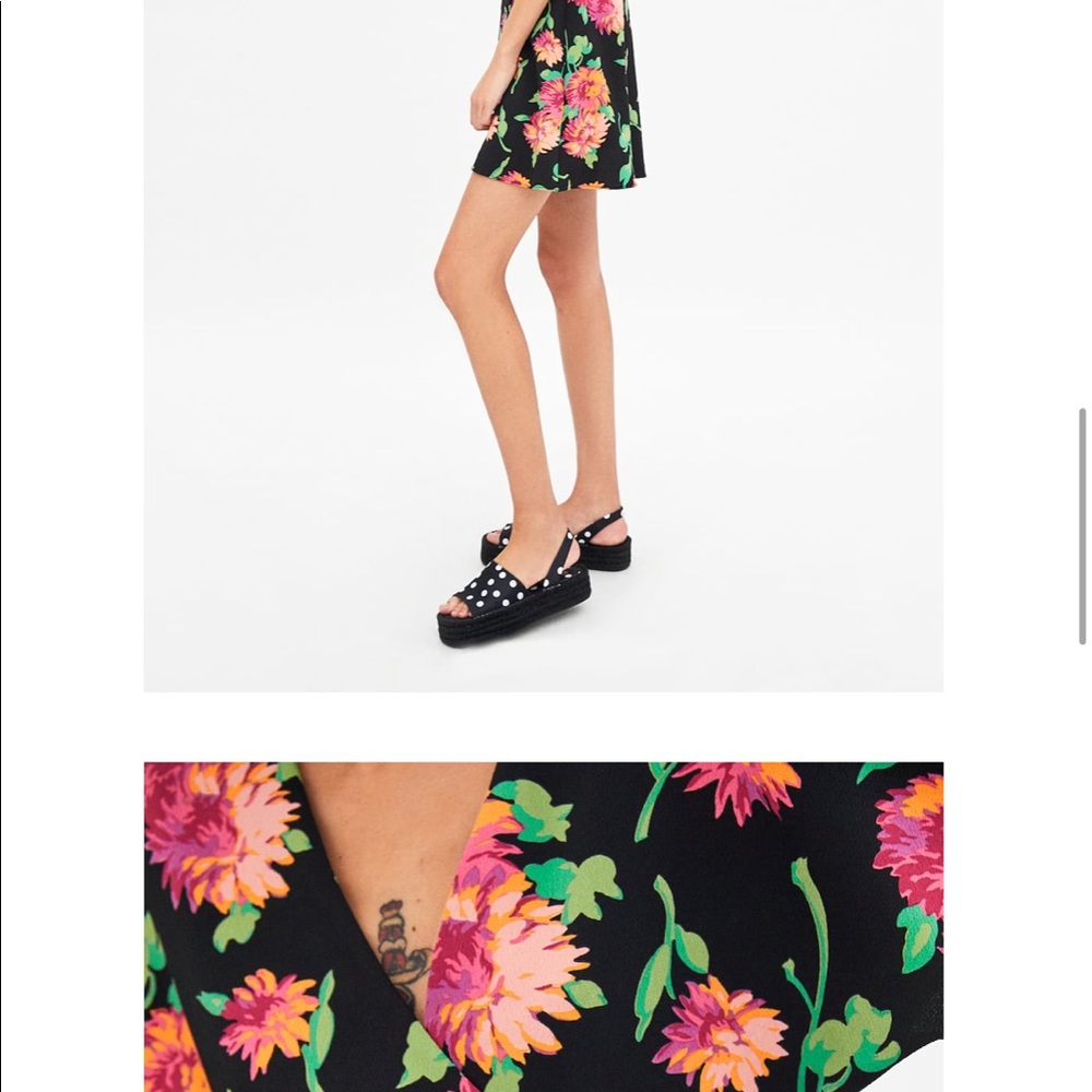 Zara printed floral mini dress - Picture 6 of 8